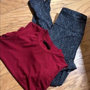 Bundle of athleta  leggings  and re coder top  Set